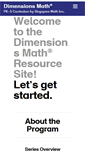 Mobile Screenshot of dimensionsmath.com